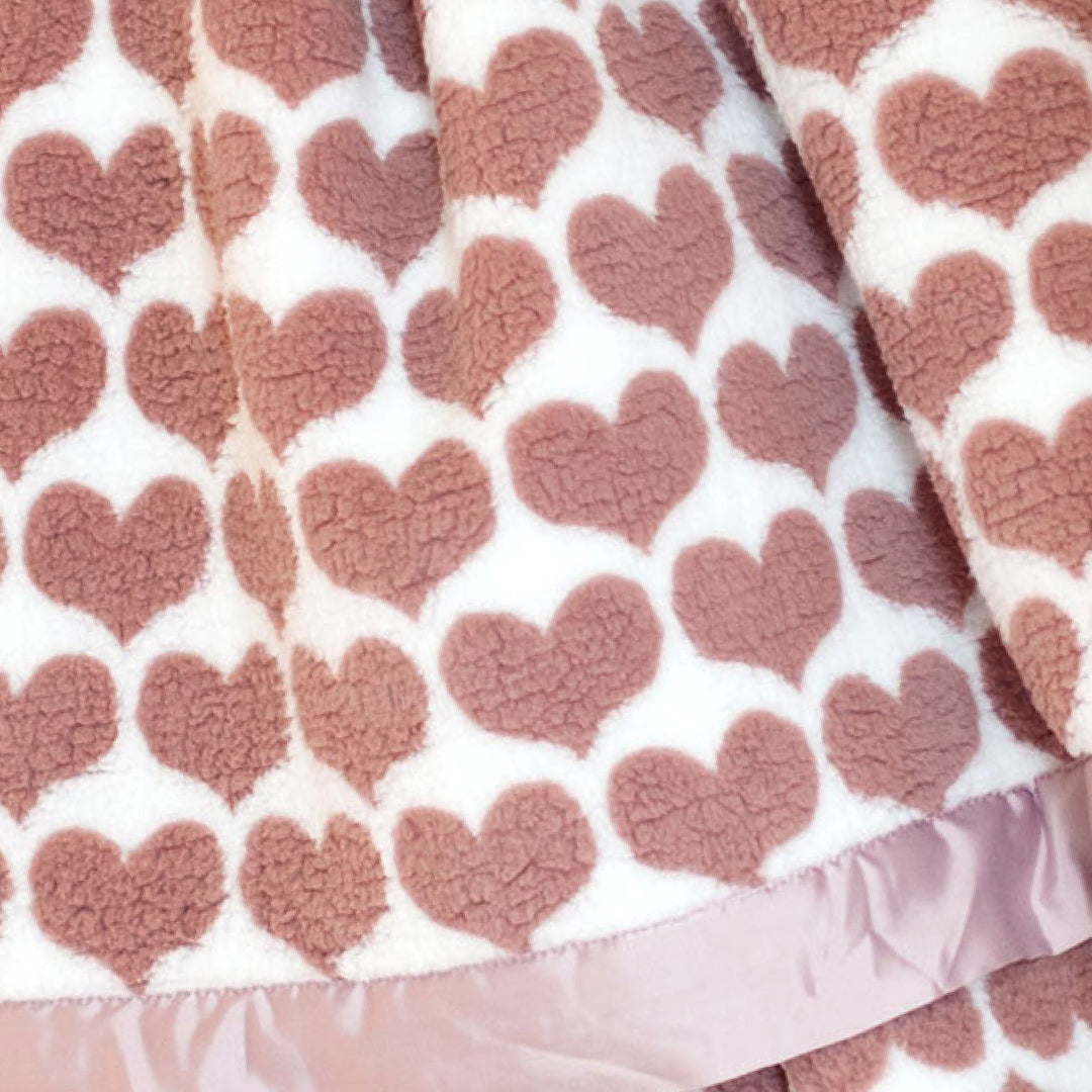 Chenille Heart Army Throw